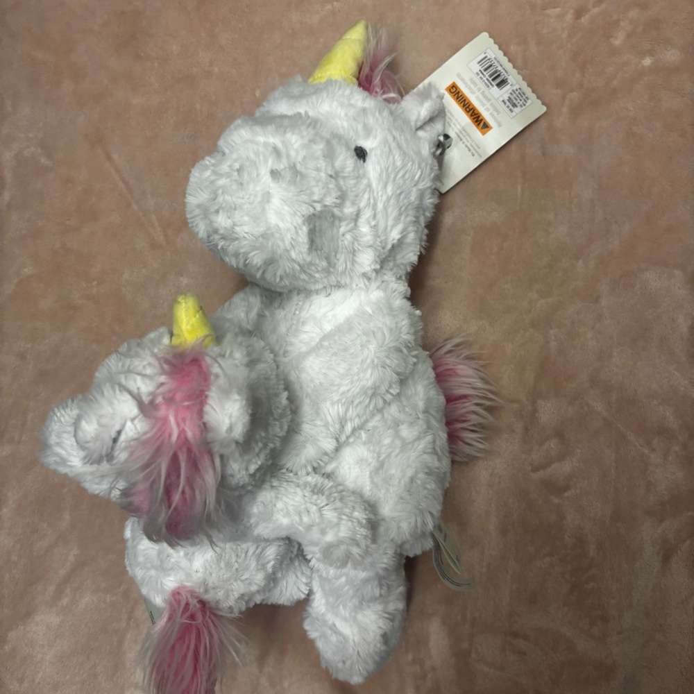 Cloud Island White and Pink Unicorn Stuffed Animal